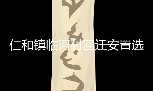 仁和鎮臨河村回遷安置選房工作啟動