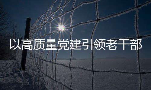 以高質量黨建引領老干部工作高質量發展
