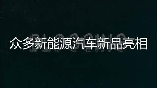 眾多新能源汽車新品亮相這次博覽會
