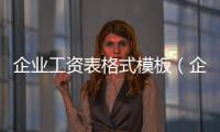企業(yè)工資表格式模板（企業(yè)工資表格式）