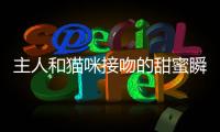 主人和貓咪接吻的甜蜜瞬間視頻，貓和主人親親