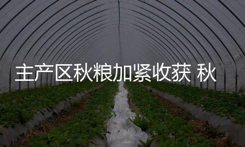 主產區秋糧加緊收獲 秋冬種生產有序展開