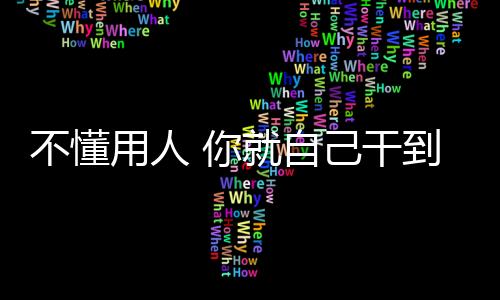 不懂用人 你就自己干到死(關(guān)于不懂用人 你就自己干到死簡述)