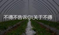 不得不告訴你(關于不得不告訴你簡述)