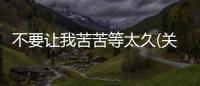 不要讓我苦苦等太久(關于不要讓我苦苦等太久簡述)