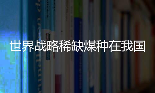 世界戰略稀缺煤種在我國浪費嚴重