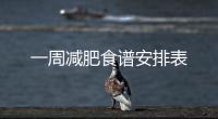 一周減肥食譜安排表
