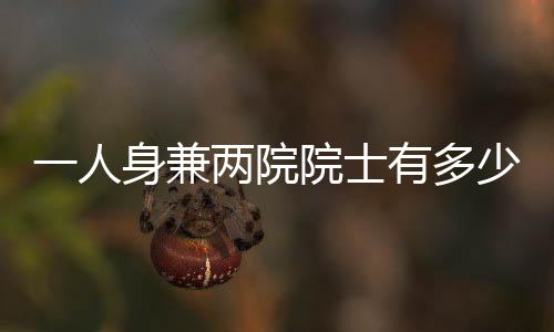 一人身兼兩院院士有多少人（兩院院士有多少人）