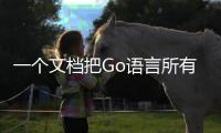 一個(gè)文檔把Go語(yǔ)言所有核心知識(shí)點(diǎn)擼全了