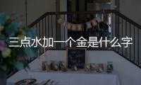 三點水加一個金是什么字怎么讀（三點水加一個金）