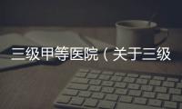 三級甲等醫院（關于三級甲等醫院的基本情況說明介紹）