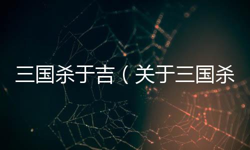 三國殺于吉（關于三國殺于吉的基本情況說明介紹）