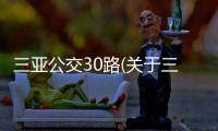 三亞公交30路(關于三亞公交30路簡述)