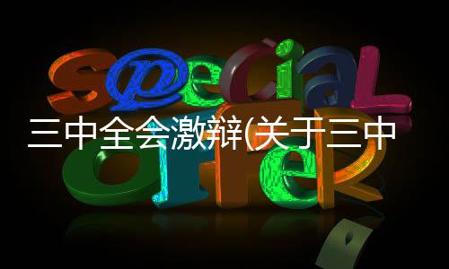 三中全會激辯(關(guān)于三中全會激辯簡述)