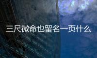 三尺微命也留名一頁什么意思（三尺微命）