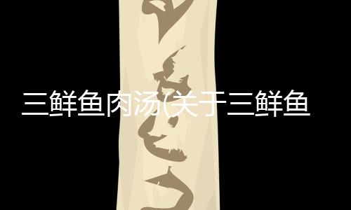三鮮魚肉湯(關于三鮮魚肉湯簡述)
