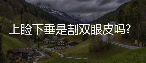 上瞼下垂是割雙眼皮嗎?上瞼下垂是如何矯正的?