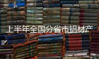 上半年全國(guó)分省市鋁材產(chǎn)量出爐