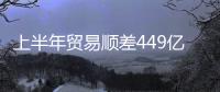 上半年貿易順差449億美元 同比減少18.7%