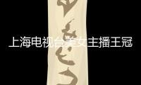 上海電視臺美女主播王冠穿職業裝 盡顯知性優雅