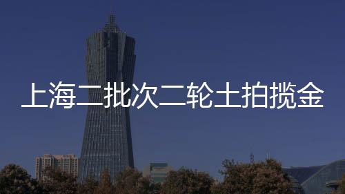 上海二批次二輪土拍攬金238億收官,綠城139億 “連中三元”成最大贏家