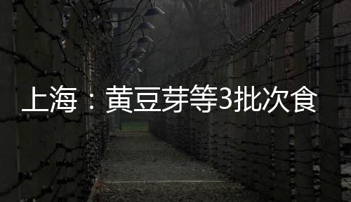 上海：黃豆芽等3批次食品不合格