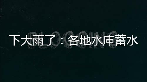 下大雨了：各地水庫蓄水量即時更新，一張表看這兩天大雨讓水庫增加多少