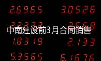 中南建設(shè)前3月合同銷售額增長124.3%至484.2億 3月新增6個項目
