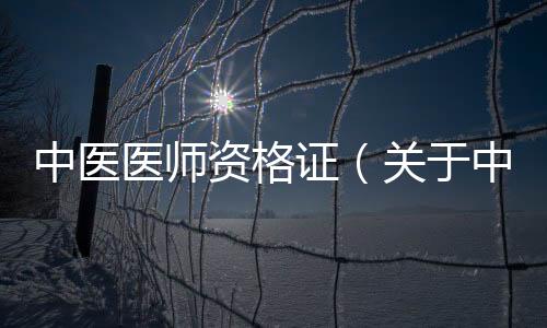中醫醫師資格證（關于中醫醫師資格證的基本情況說明介紹）