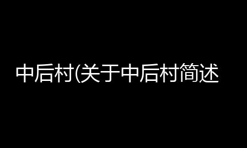 中后村(關(guān)于中后村簡述)