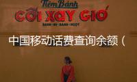 中國移動話費查詢余額（中國移動花費查詢）