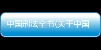 中國刑法全書(關于中國刑法全書簡述)