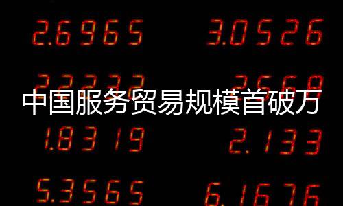 中國服務貿易規模首破萬億美元展現較大潛力