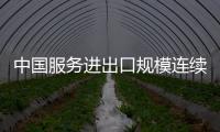 中國服務進出口規模連續9年世界第二