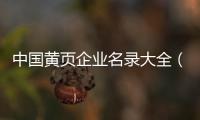 中國黃頁企業名錄大全（中國黃頁企業名錄）