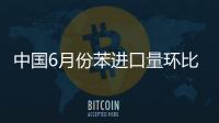 中國6月份苯進口量環比大幅減少81%