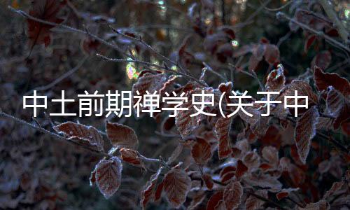 中土前期禪學史(關于中土前期禪學史簡述)