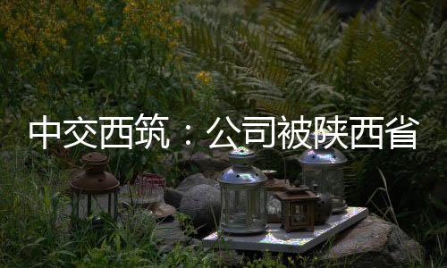 中交西筑：公司被陜西省公路學會授予“資深會員單位”