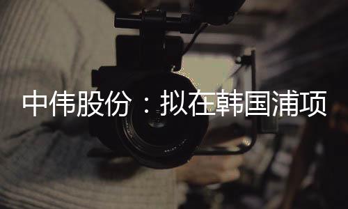 中偉股份：擬在韓國浦項投建11萬噸正極材料高鎳前驅體項目