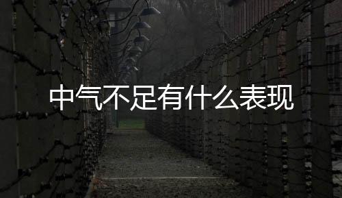 中氣不足有什么表現