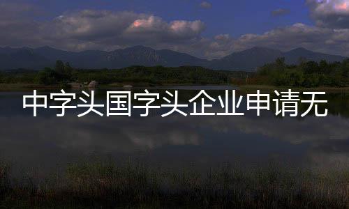 中字頭國字頭企業申請無地域申請