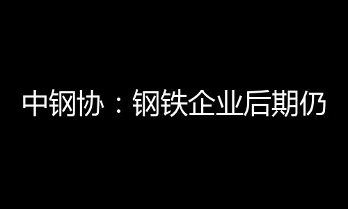 中鋼協：鋼鐵企業后期仍要控產量、調結構