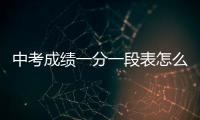 中考成績一分一段表怎么看（中考成績一分一段表是什么意思）