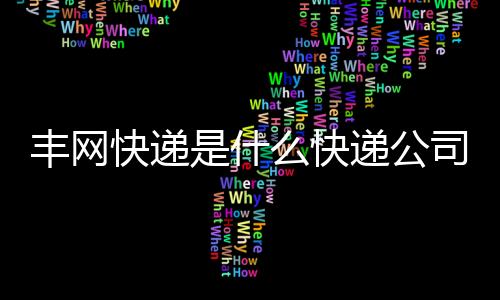 豐網快遞是什么快遞公司電話（豐網快遞是什么快遞公司）