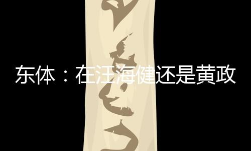 東體：在汪海健還是黃政宇上，事實證明伊萬的決定并不完全正確