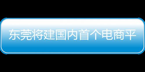 東莞將建國內首個電商平臺服務評價體系