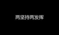 兩堅持兩發揮