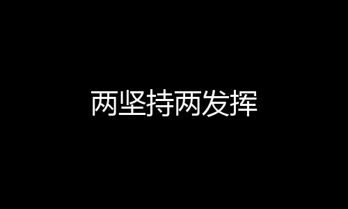 兩堅持兩發揮