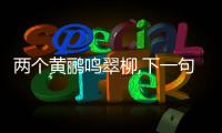 兩個黃鸝鳴翠柳,下一句是什么?（兩個黃鶯鳴翠柳下一句是什么）