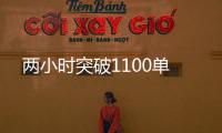 兩小時突破1100單